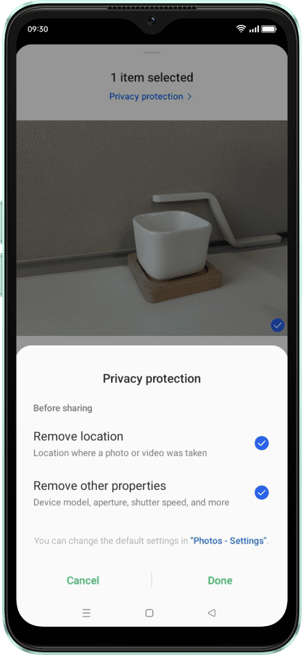 OPPO Privacidad digital de tus fotos